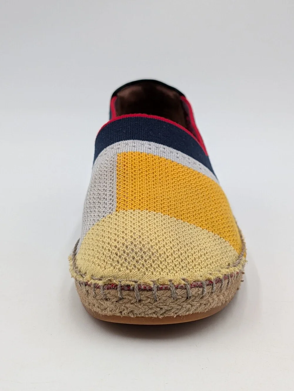 Cole Haan Sz 9B Women's Cloudfeel Stitchlite Espadrille Lemon Ice Navy Teal Knit